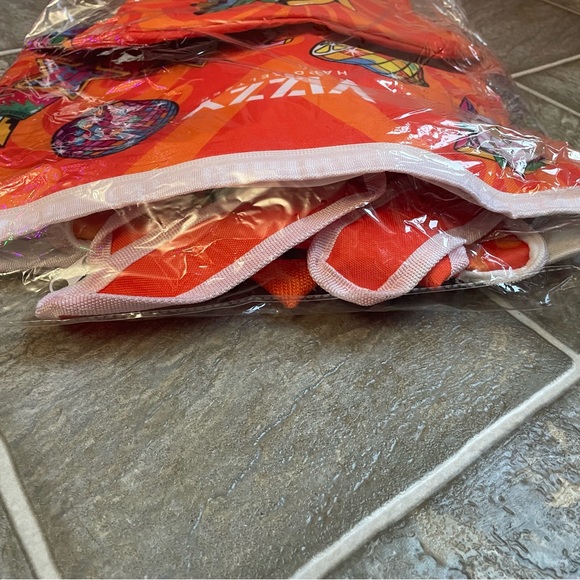NWT, unopened VIZZY reusable orange/white bag with straps and zipper - Picture 3 of 12
